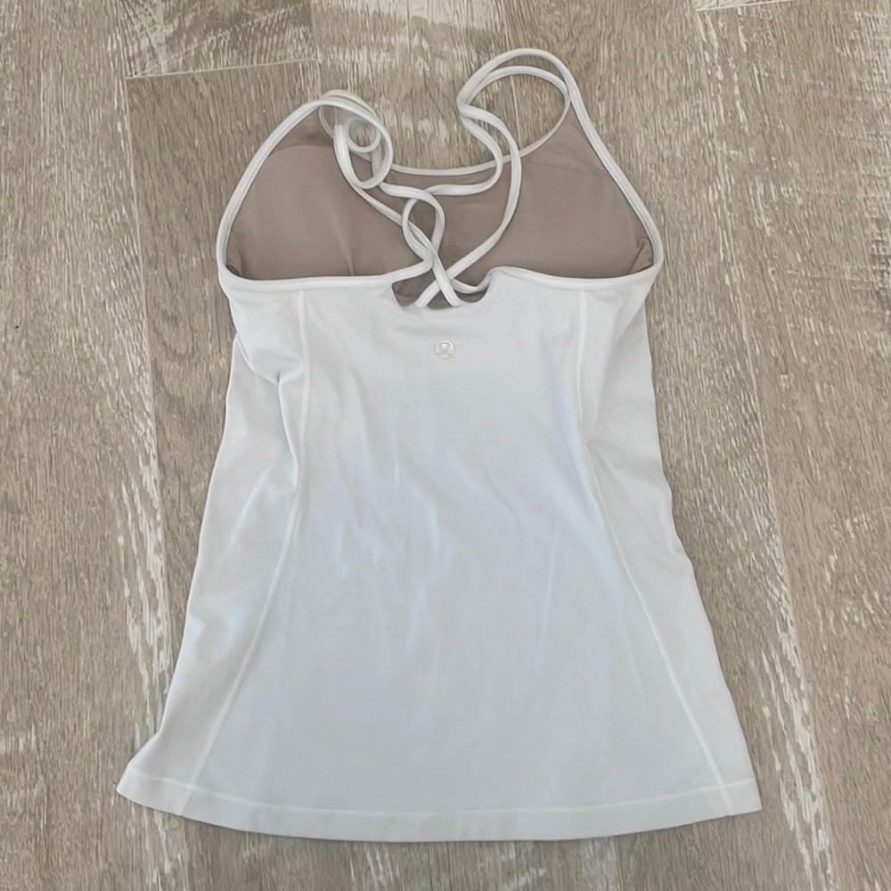 White Lululemon Tank Top w/ built in bra